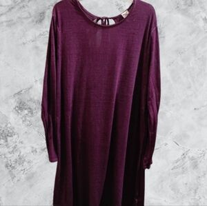 XXL Women's Faded Glory Maroon Long Sleeve Dress